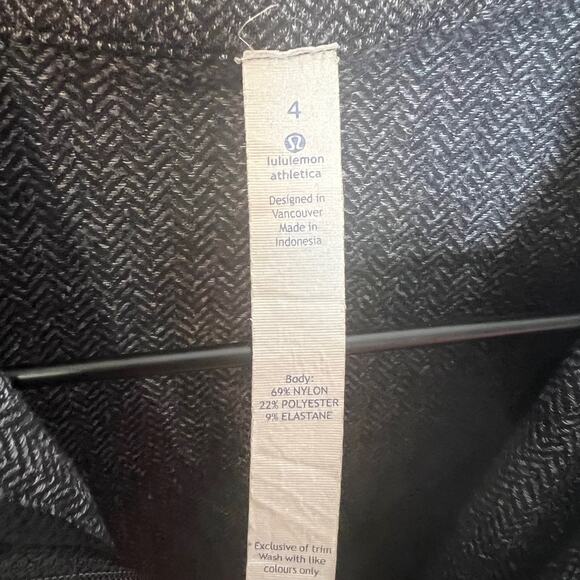 LULULEMON Women's Runderful Size 4 Half Zip Pullover Jacket Black Herringbone - Picture 11 of 14